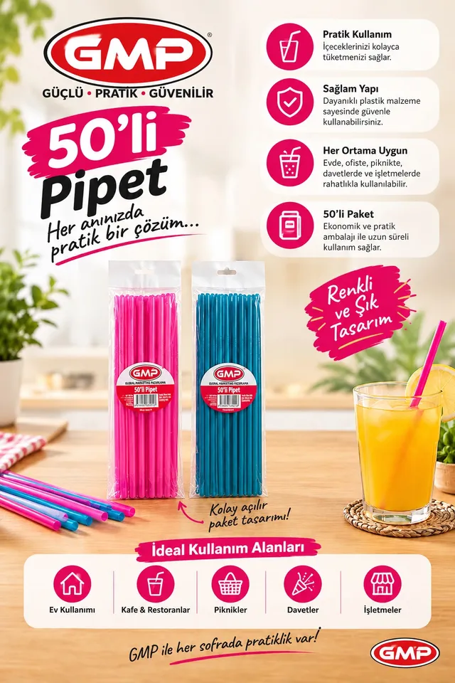 GMP 50’li Pipet ürün paketi