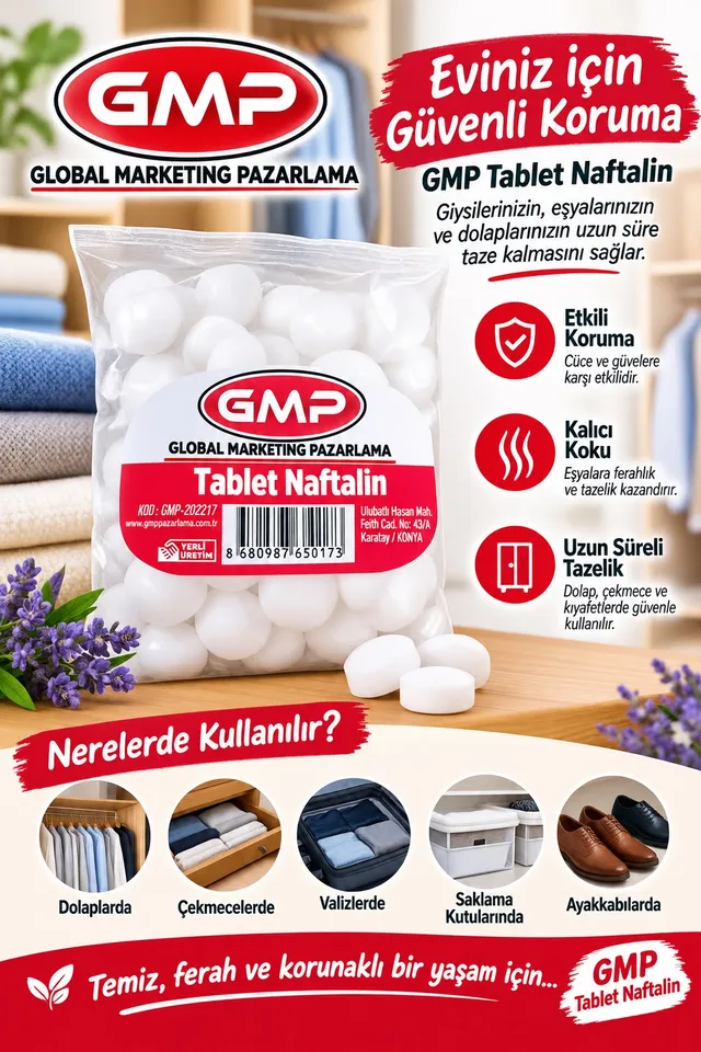 GMP Tablet Naftalin ürün paketi